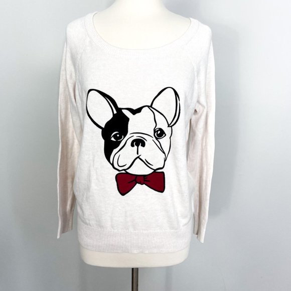 TORRID BEIGE FRENCHIE SWEATSHIRT Oatmeal Heather - Picture 5 of 11